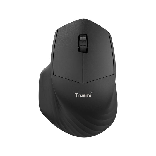 Trusmi 2.4G/BT Ergonomic Contoured-Shape Design Wireless Mouse Black