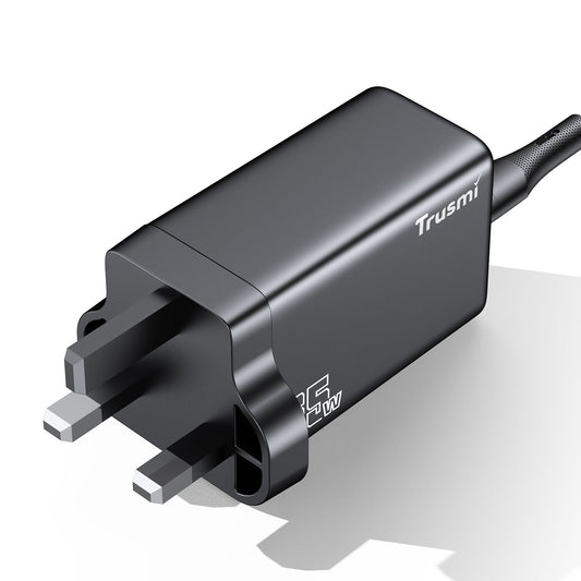 PD65W A+2C Mini Gallium Nitride Fast Charging Charger+C 60W Data Cable (UK) Black