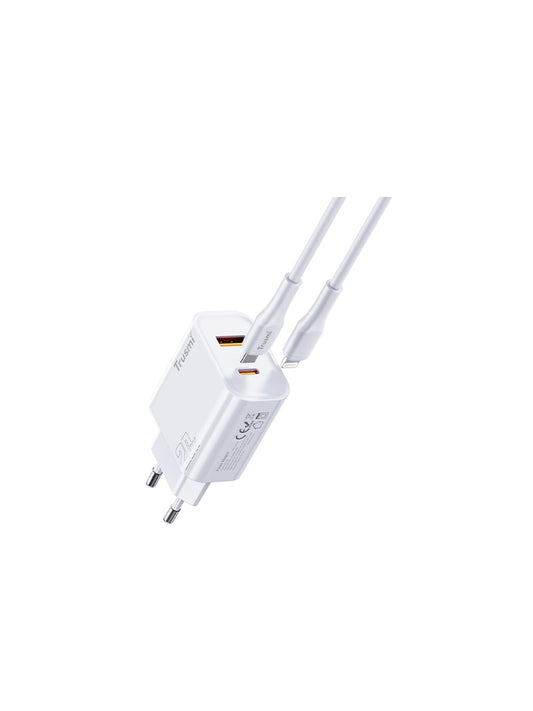 PD20W A+C charger set (with C TO L cable) (EU) white