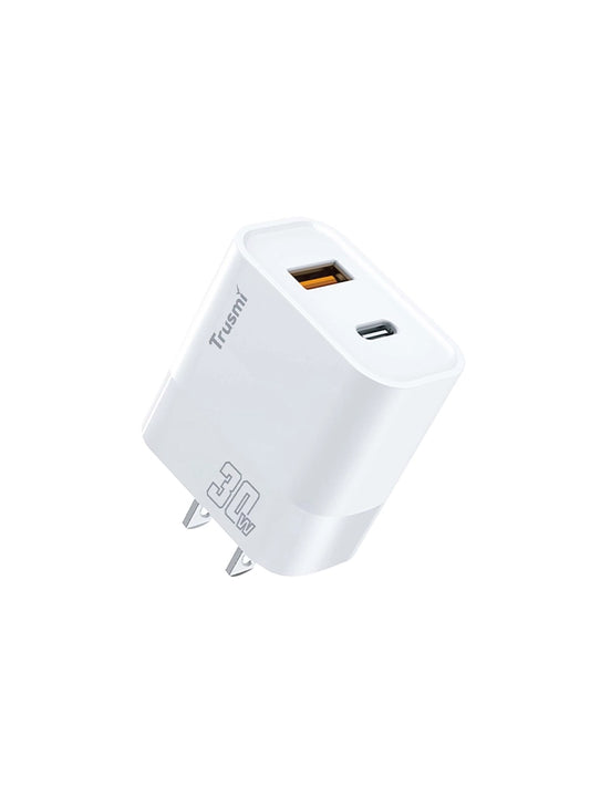PD30W A+C dual port gallium nitride fast charging charger (US) white