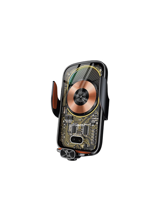 15W Wireless Charger Intelligent Sensor Car Phone Holder Black