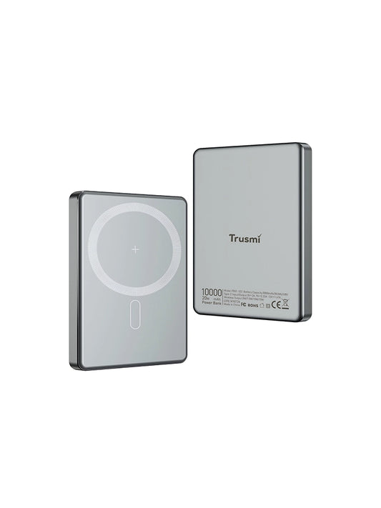 PD20W Ultra thin MAGNETIC WIRELESS Power bank 10000mAh Grey