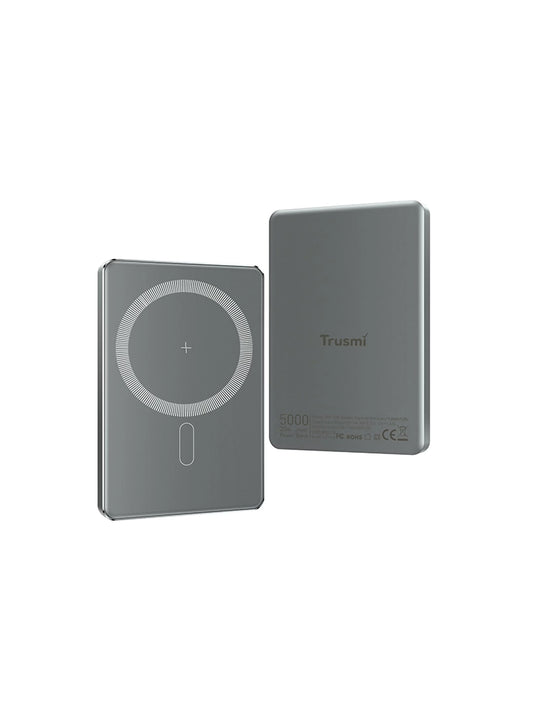 PD20W Ultra thin MAGNETIC WIRELESS Power bank 5000mAh Grey