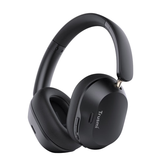 Trusmi Active Noise Cancelling Wireless Headphones - 69H Playtime, Bluetooth 5.4 Hi-Fi Sound - Black
