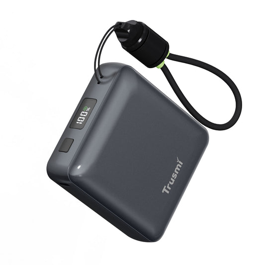 PD22.5W Single C Digital Display Power Bank 10000mAh with C to C Cable Grey