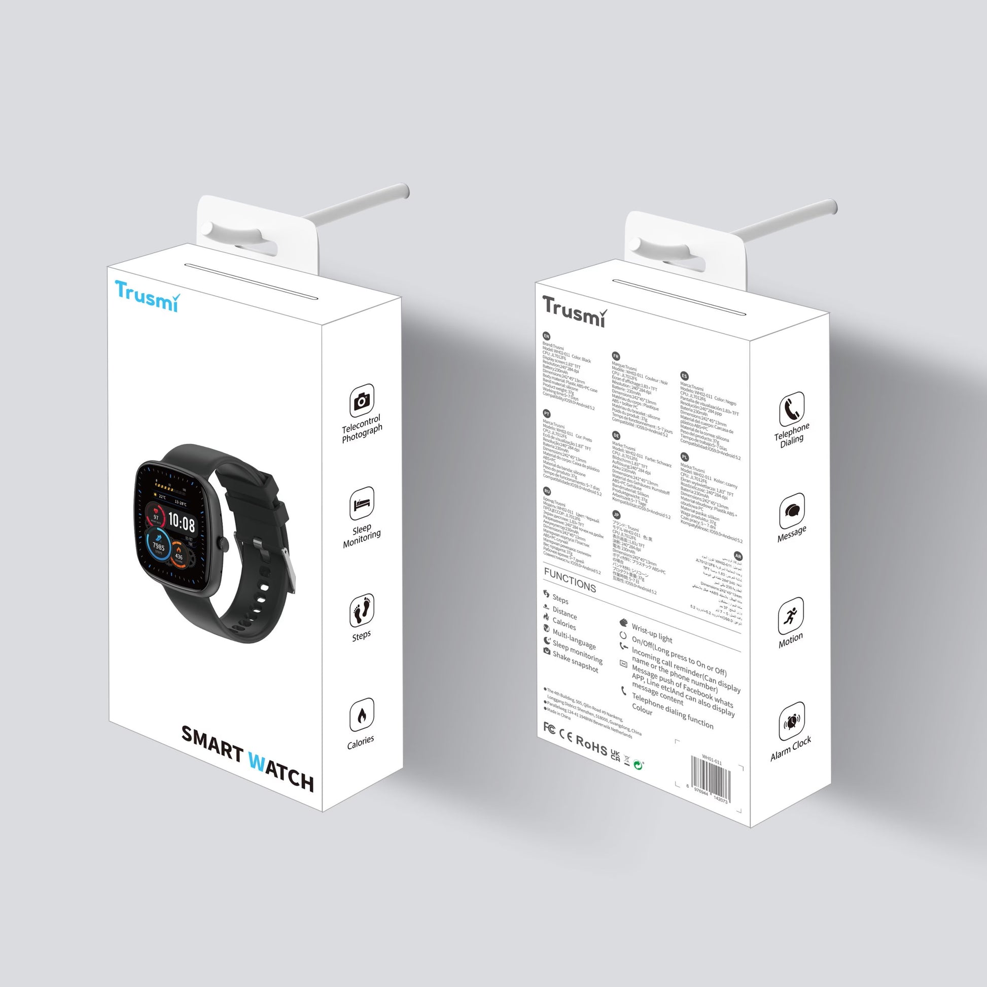 Trusmi Smart Watch Black