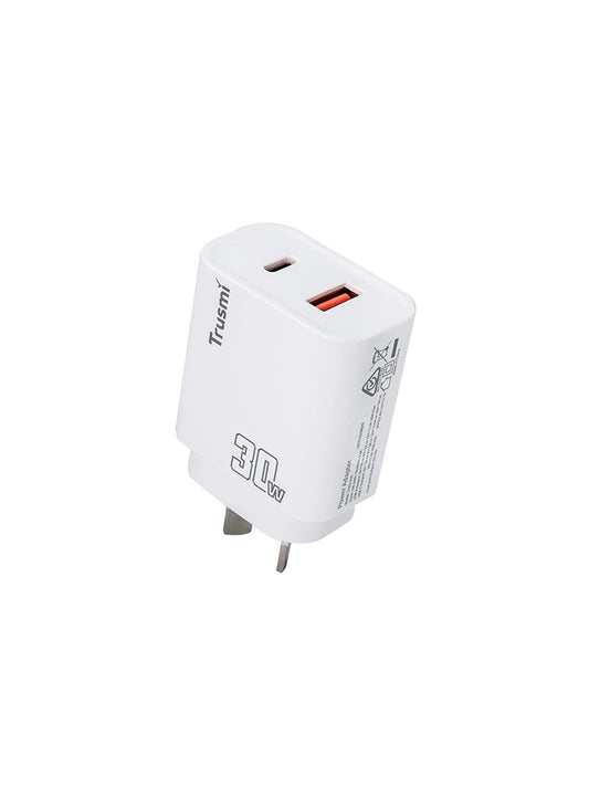 PD30W A+C GaN FAST Charger（AU）White