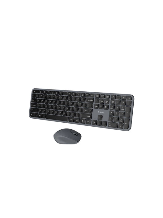 Wireless Membrane keyboard & Mouse Set US Grey